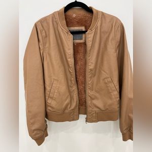 COPY - Leather bomber jacket, camel color, size large